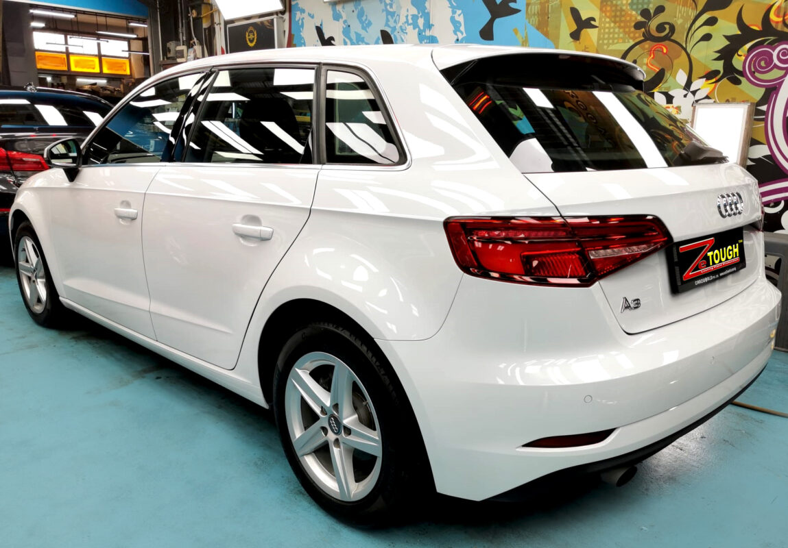 The Audi A3 after its ZeTough coating.