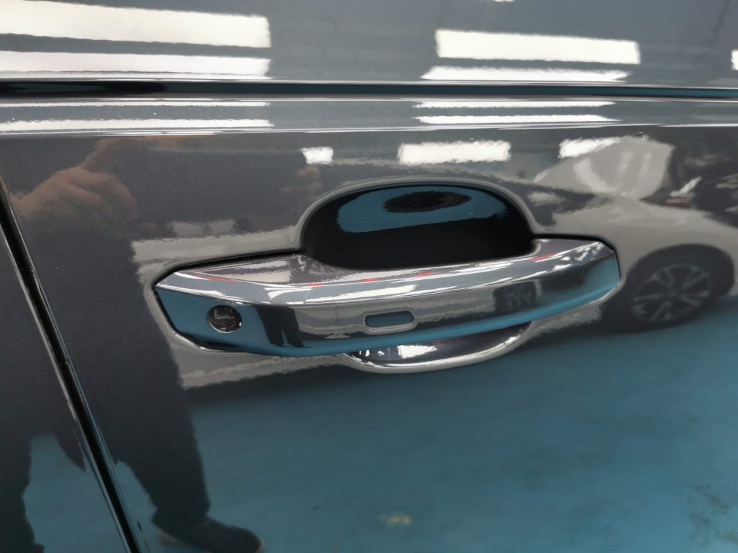 Front three-quarter view of the A4 after coating.