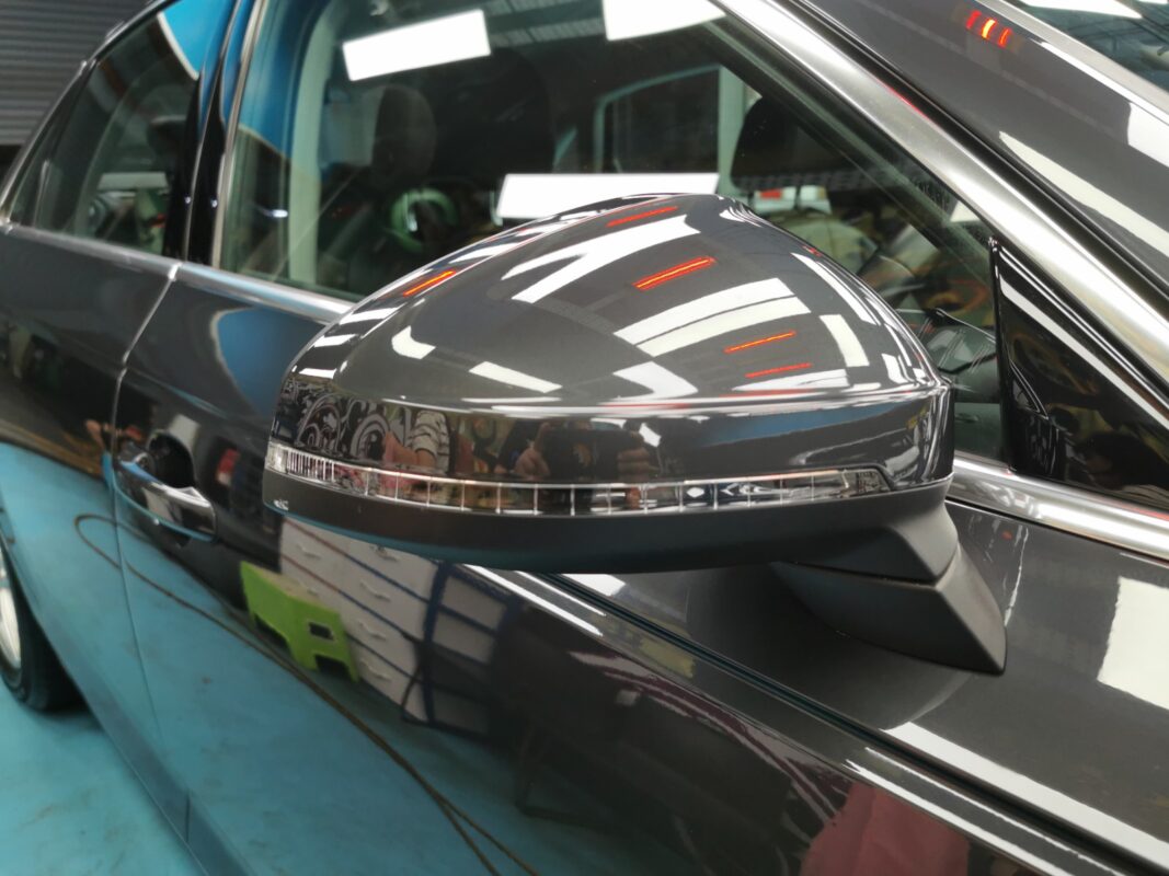 Before: the Audi A4 at the start of the job, paintwork showing its age.