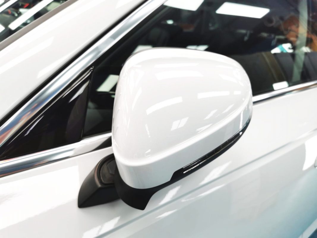 Side panel of the A4 with the titanium finish locked in.