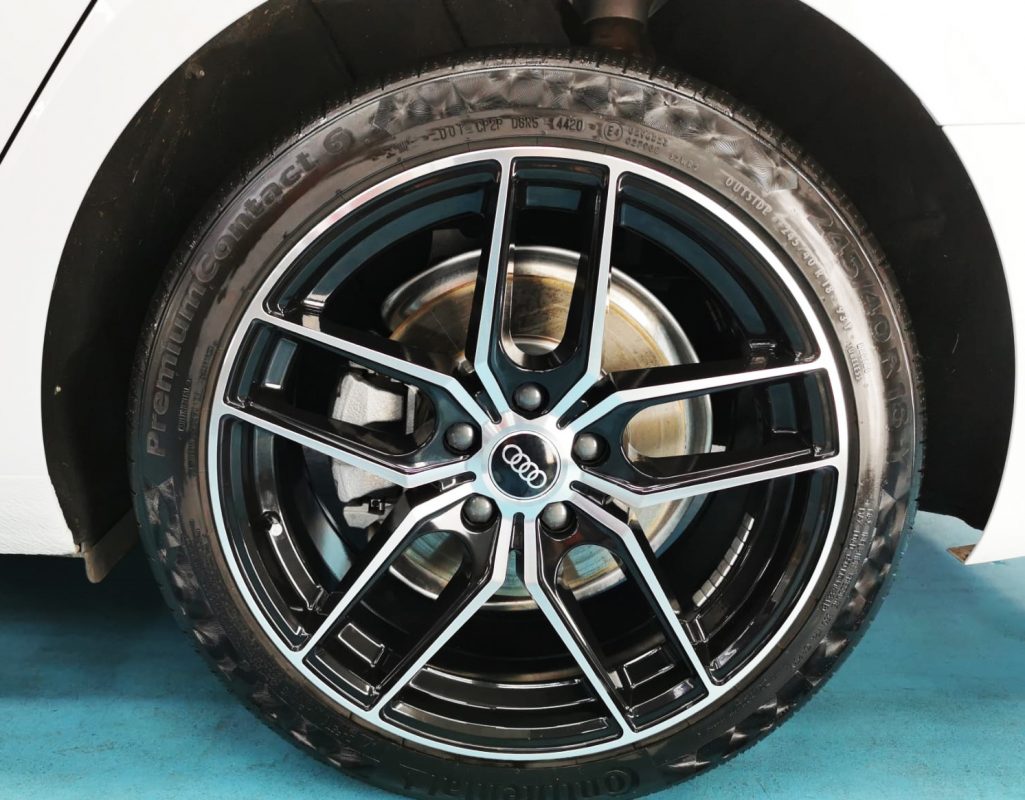 The Audi A4, finished and ready for collection.