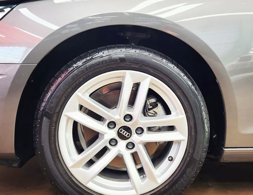 The Audi A4, finished and ready for collection.