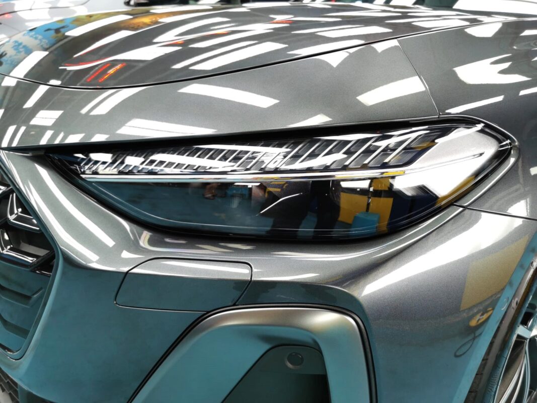 The A5's coated paintwork showing clean reflections.