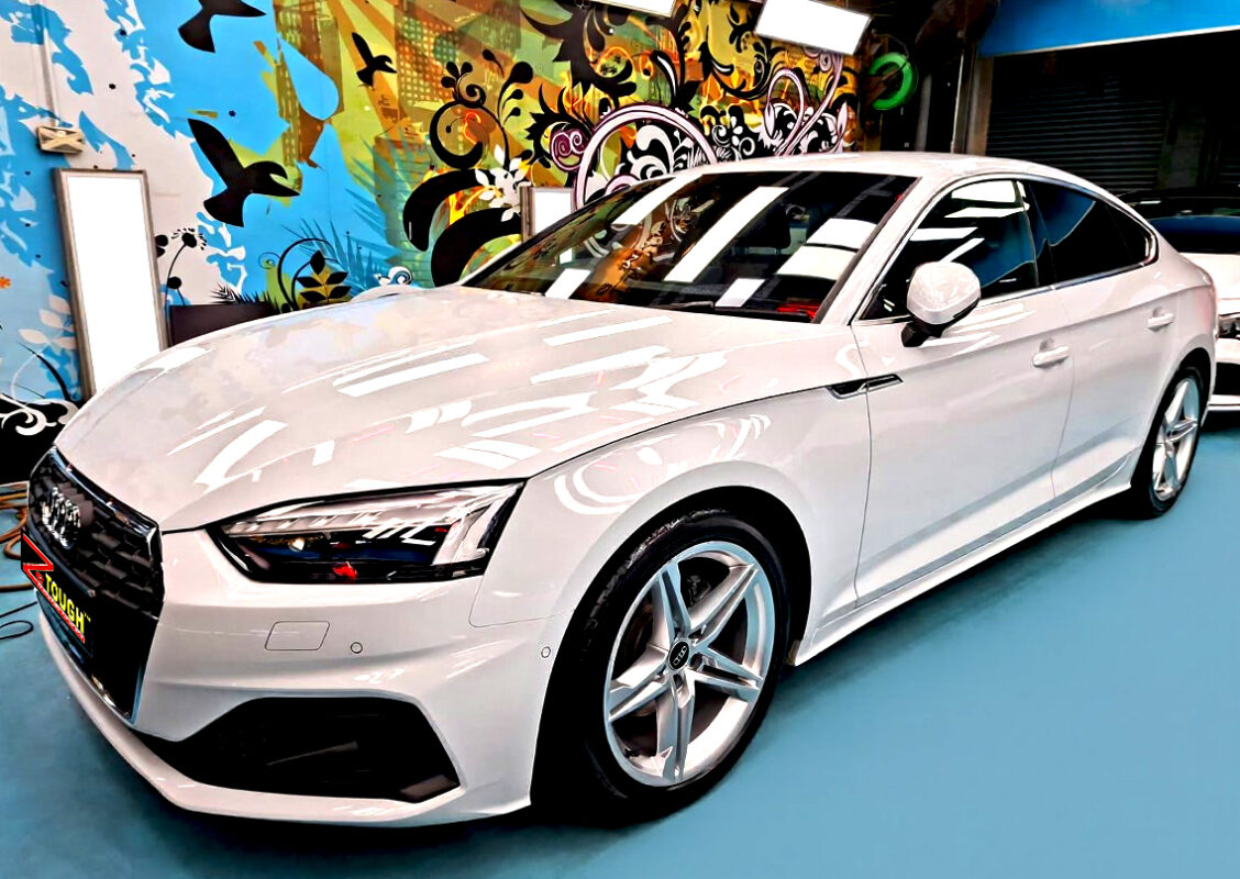 Audi A5, glossy after its ZeTough Ceramic coating.