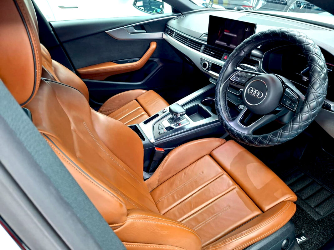 The Audi A5's protected, high-gloss finish.