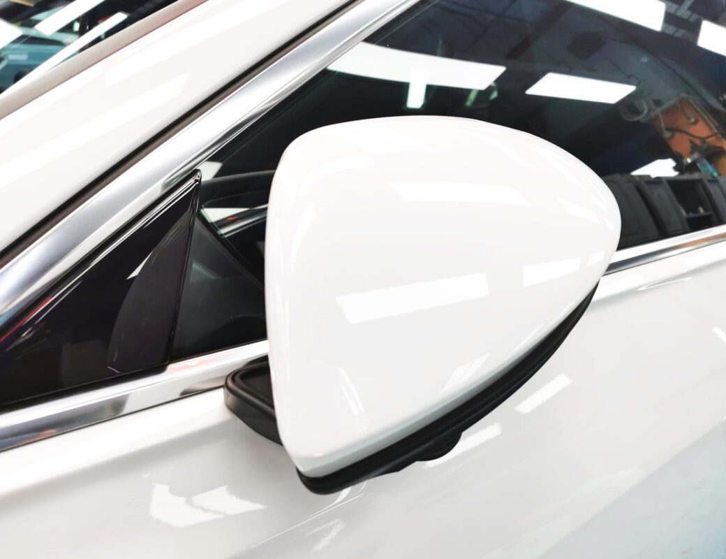 Side panel of the Audi A6 with the ceramic finish locked in.