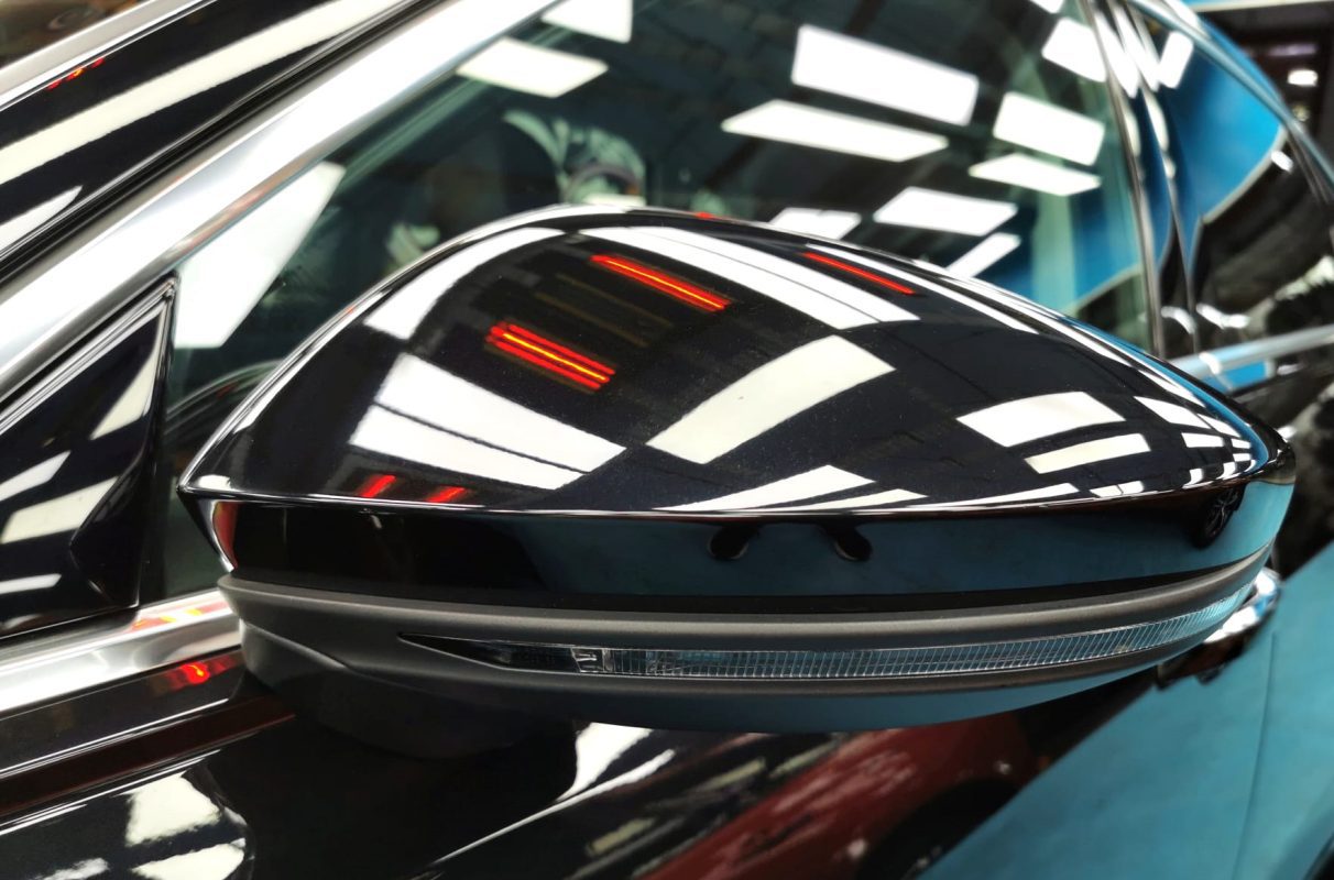 Side panel of the Audi A6 with the ceramic finish locked in.