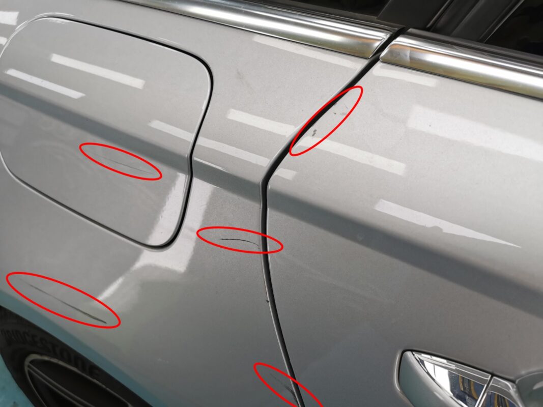 Detail of the Audi A6's bodywork sealed with ZeTough Ceramic.