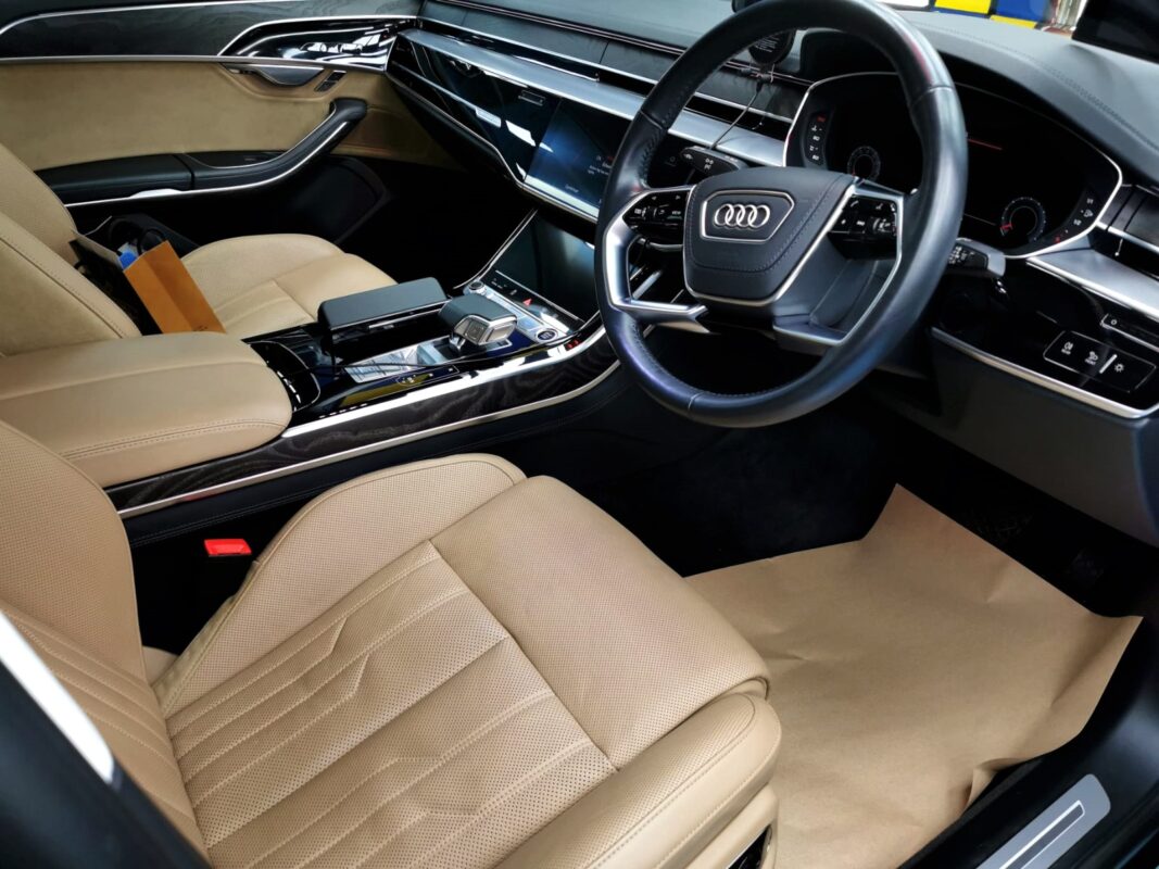 The Audi A8's protected, high-gloss finish.