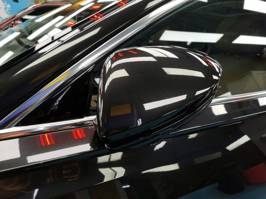 Detailed exterior of the Audi A8.