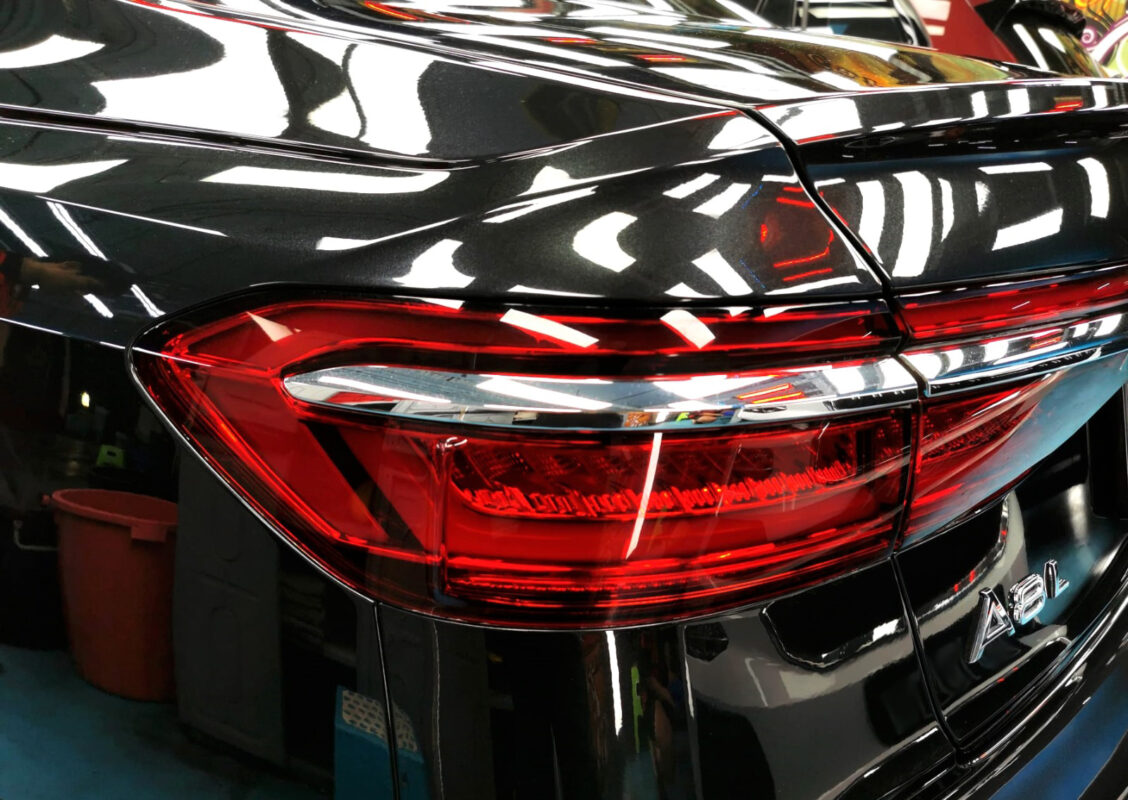 The finished Audi A8, glossy and protected.