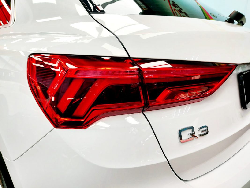 Side and rear quarter view, freshly coated.