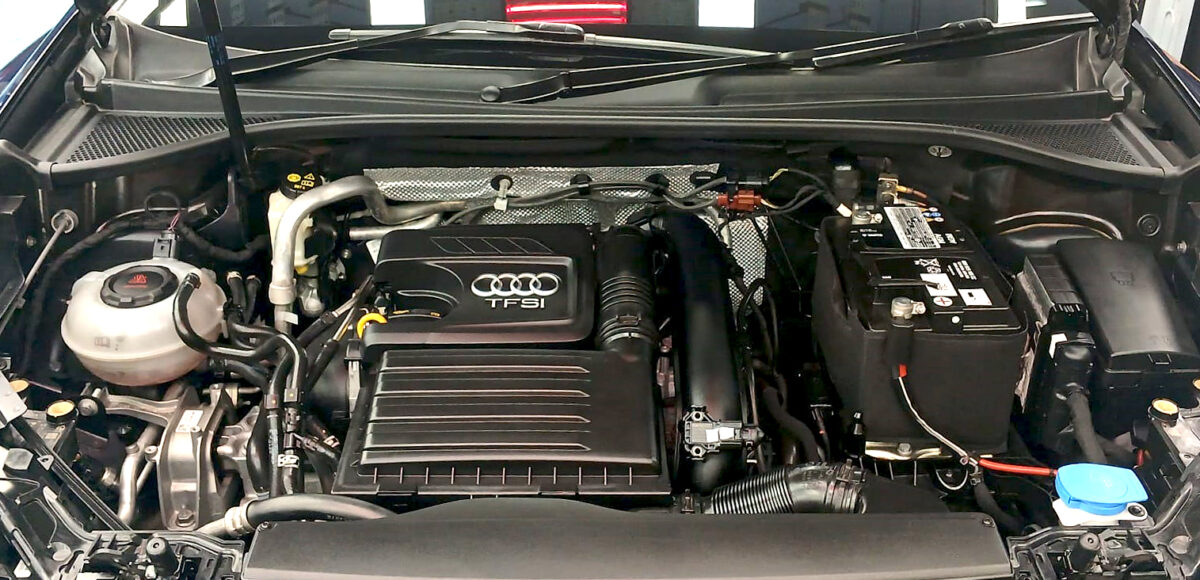 Detail of the Audi Q3's bodywork sealed with ZeTough Ceramic.