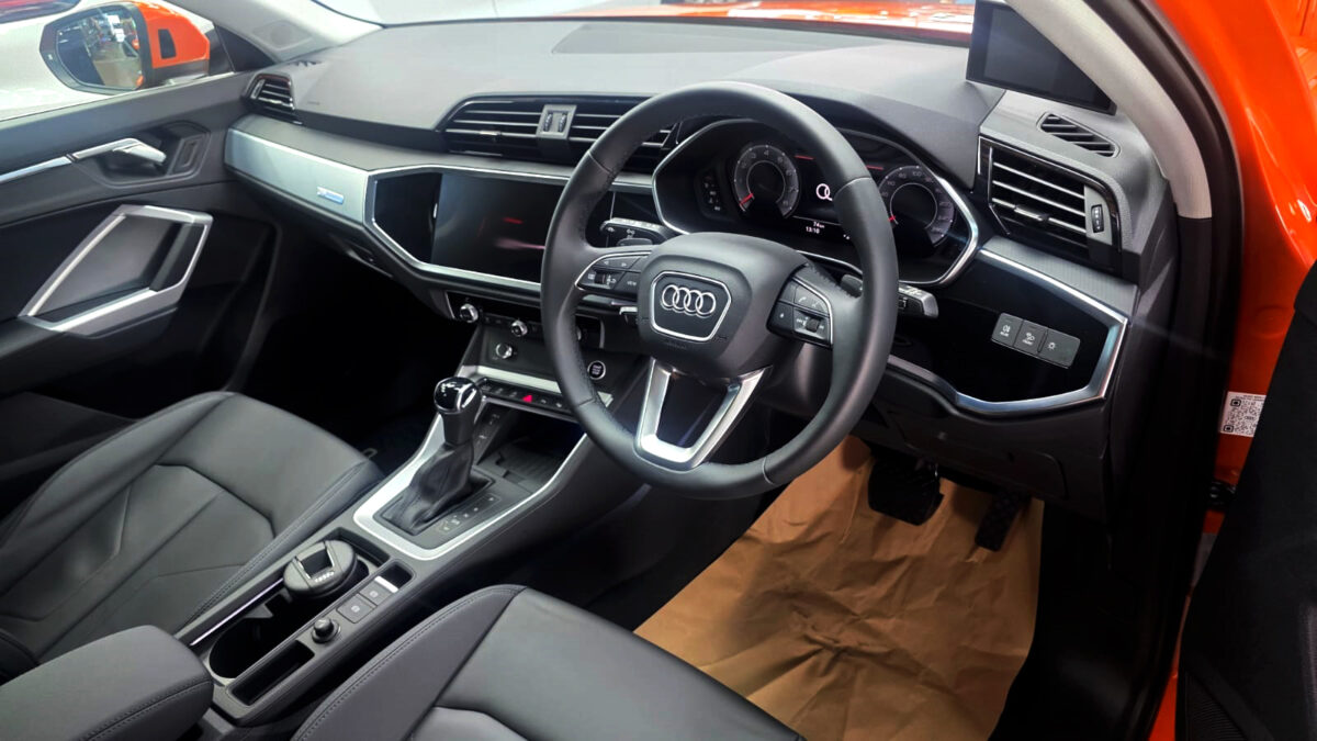 The Audi Q3's protected, high-gloss finish.