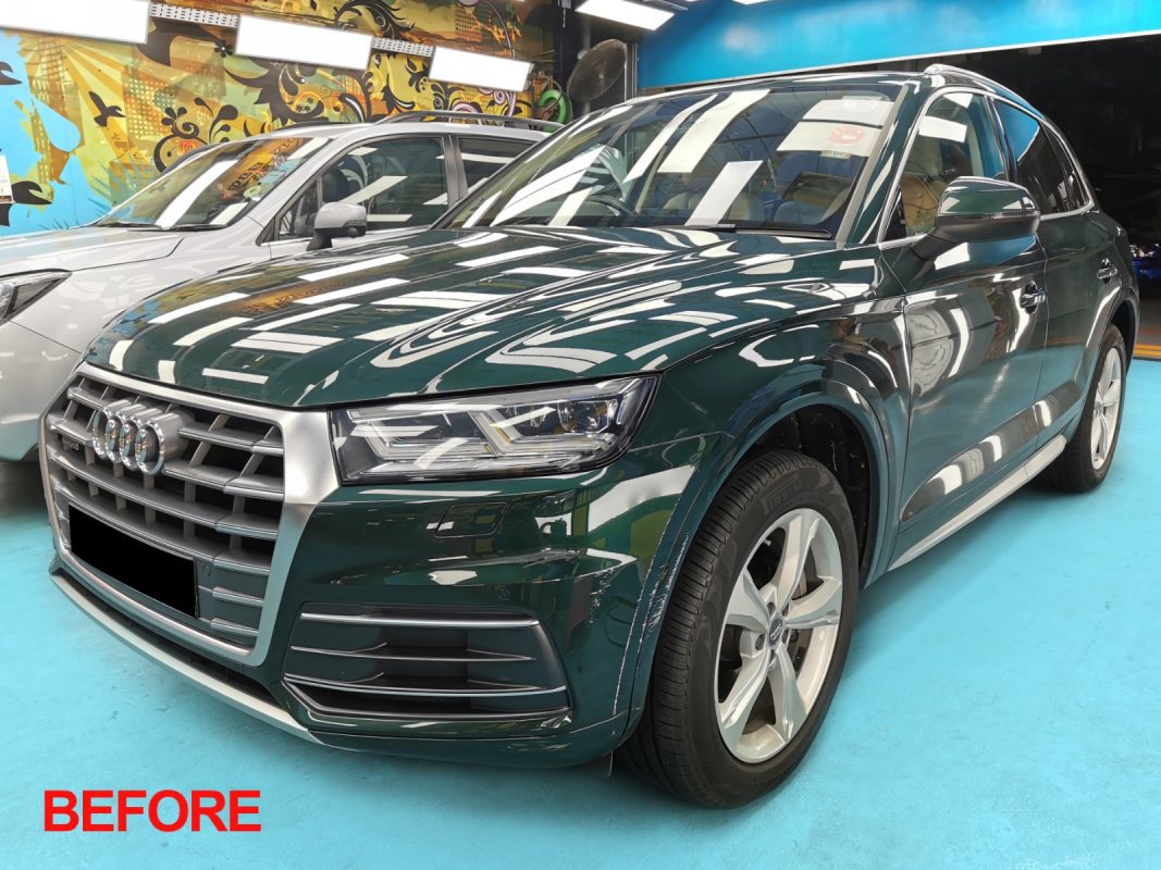The Audi Q5 after the full respray.