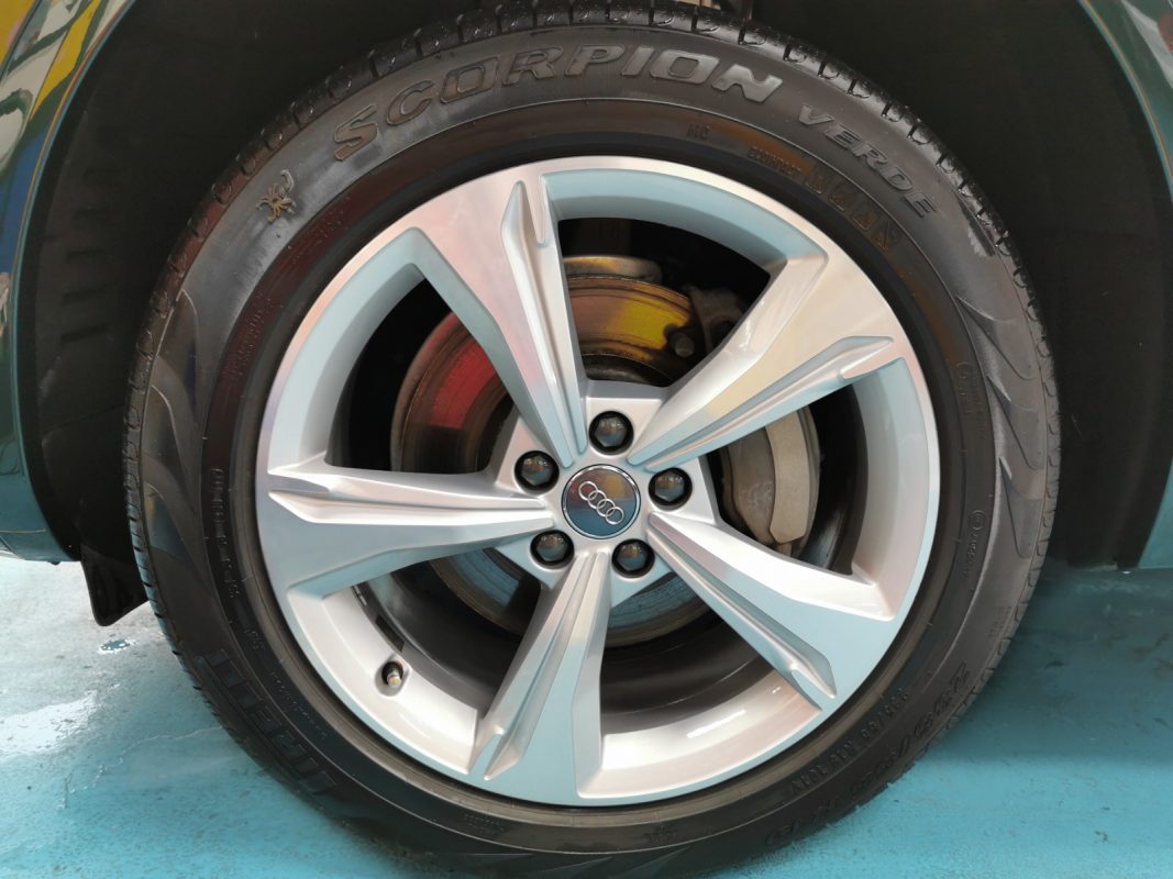 The Audi Q5 ready for collection after the respray.