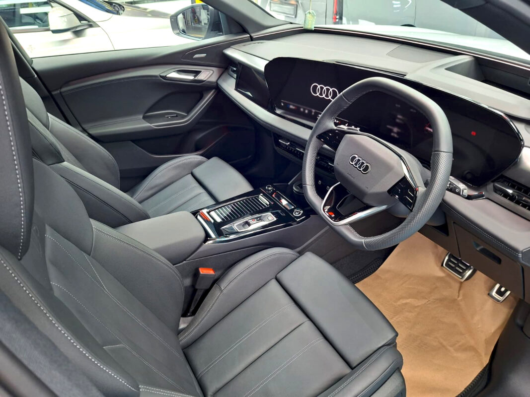 The Audi Q6 e-tron's protected, high-gloss finish.