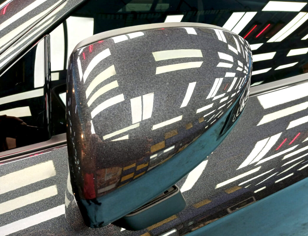 Side panel of the Audi R8 with the ceramic finish locked in.