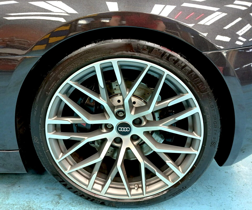The Audi R8, finished and ready for collection.