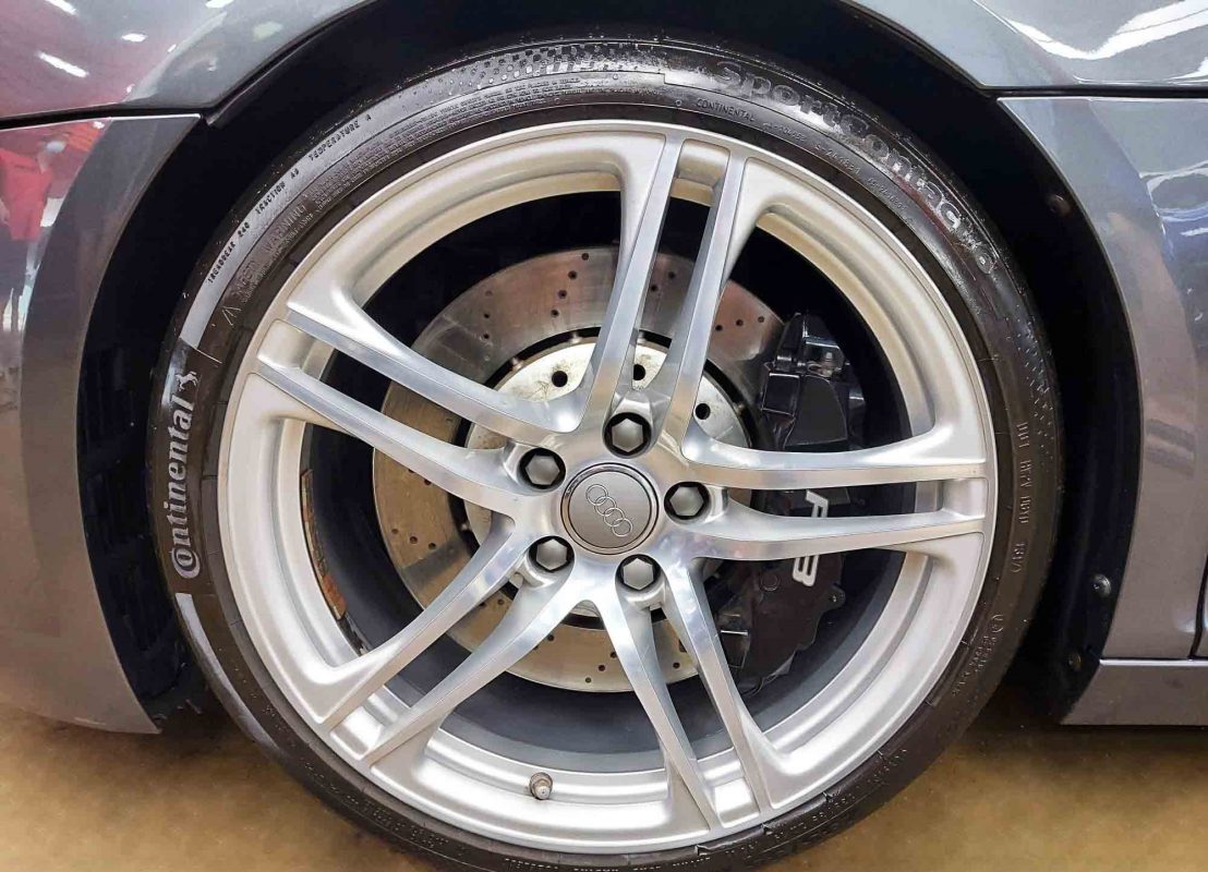 The Audi R8, finished and ready for collection.