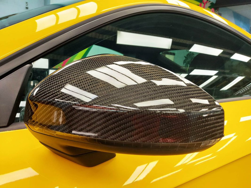 Side panel of the Audi TT with the ceramic finish locked in.