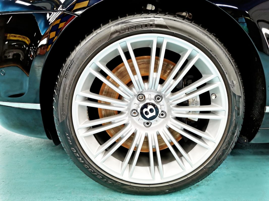 The Bentley Continental, finished and ready for collection.