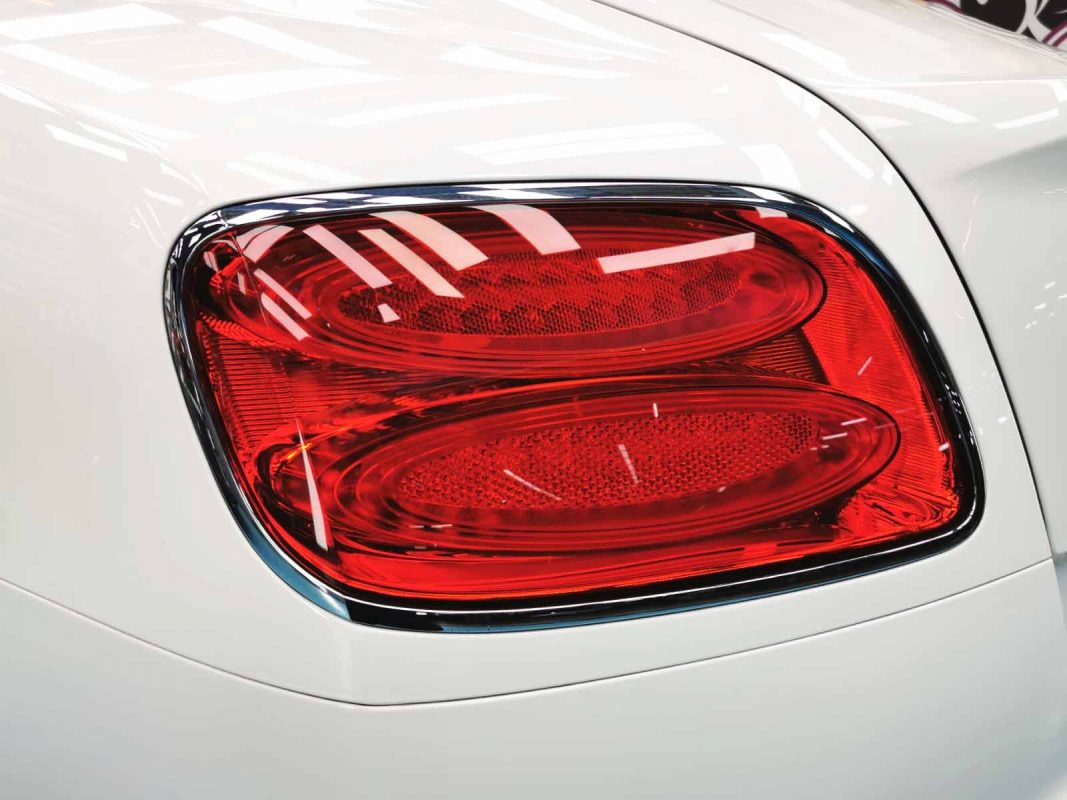 Close detail of the Continental's paint surface after the coating.