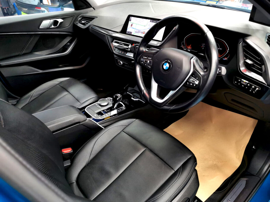 The BMW 1 Series's protected, high-gloss finish.