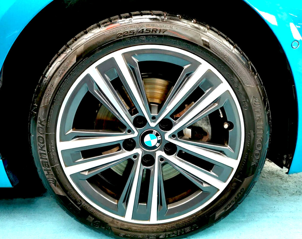 The BMW 1 Series with its fresh, coated finish.