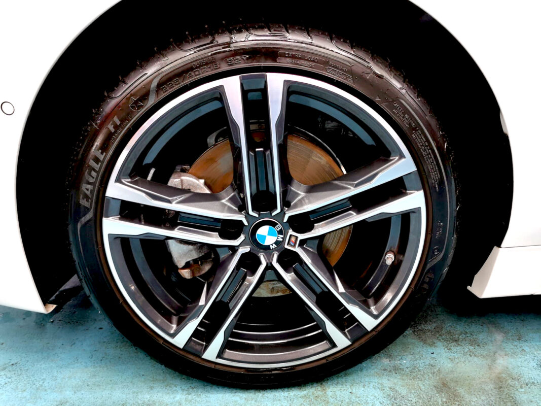 The BMW 1 Series, finished and ready for collection.