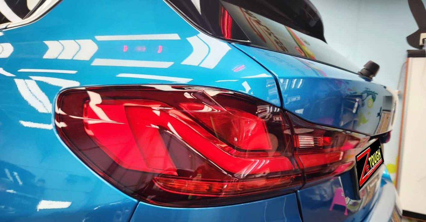 Close detail of the 116i's paint surface after the coating.