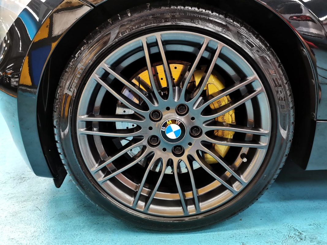 The BMW 130i ready for collection after the respray.