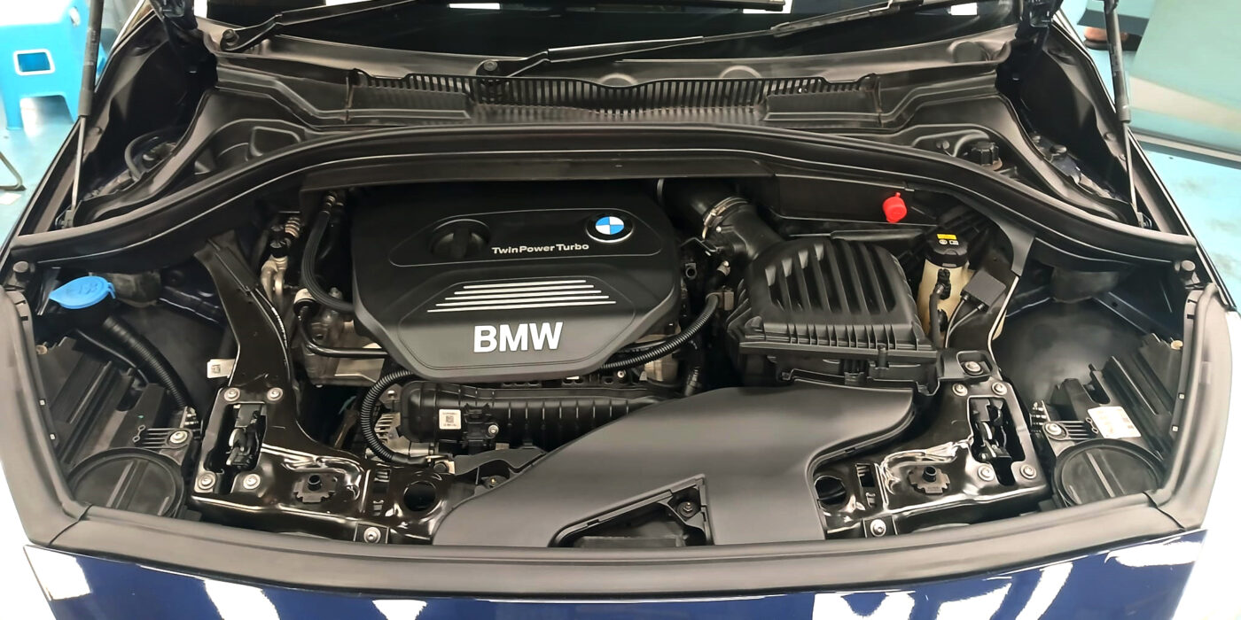 Detail of the BMW 2 Series' bodywork sealed with ZeTough Titanium.