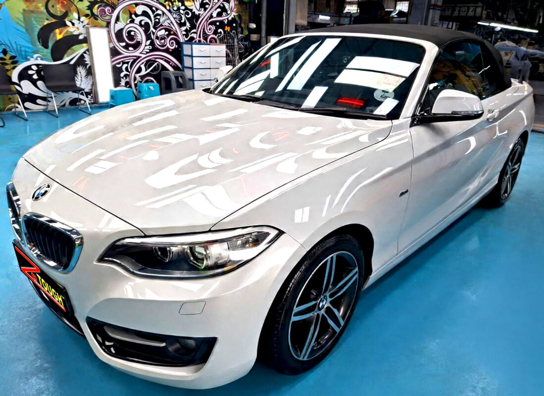 BMW 2 Series, glossy after its ZeTough Ceramic coating.