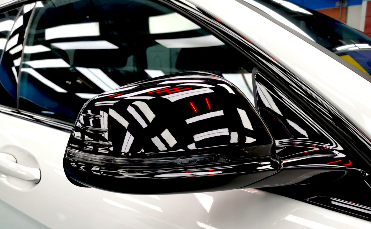 Side panel of the BMW 2 Series with the titanium finish locked in.