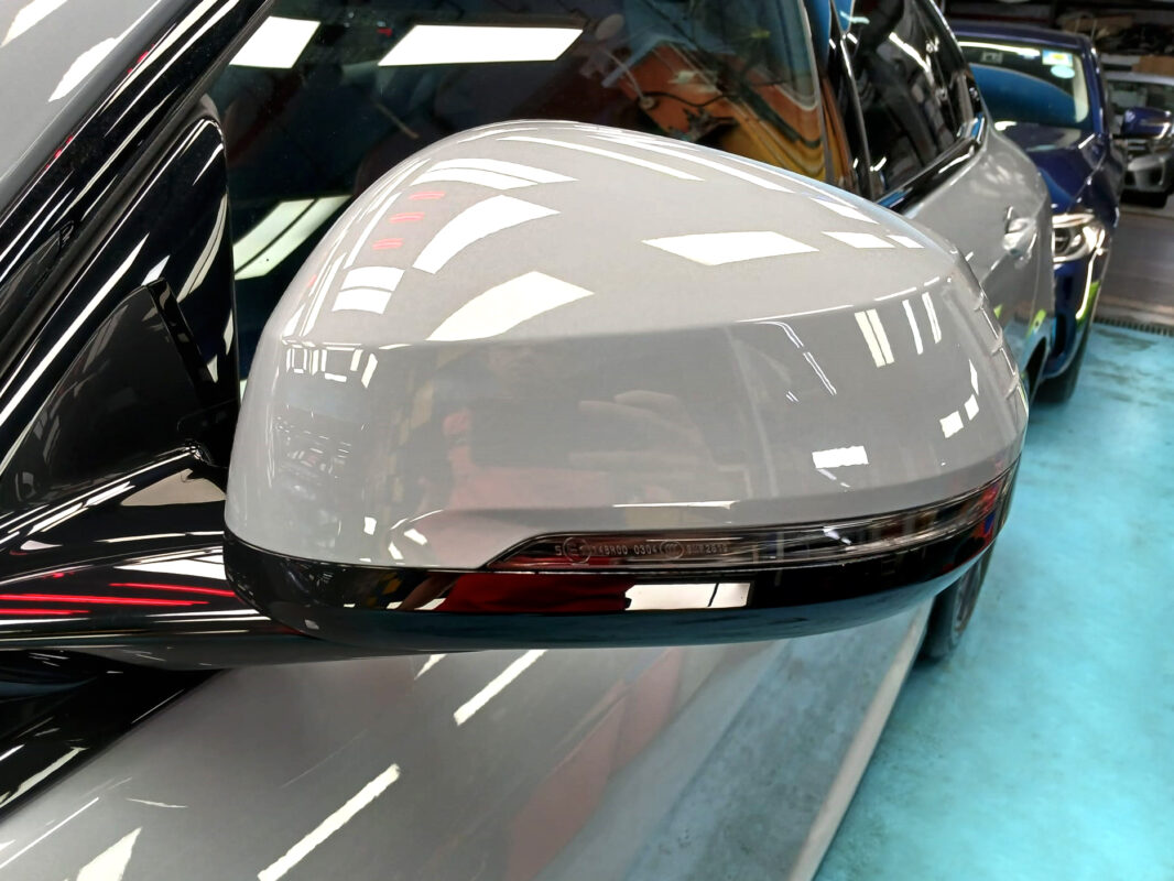Side panel of the BMW 2 Series with the ceramic finish locked in.