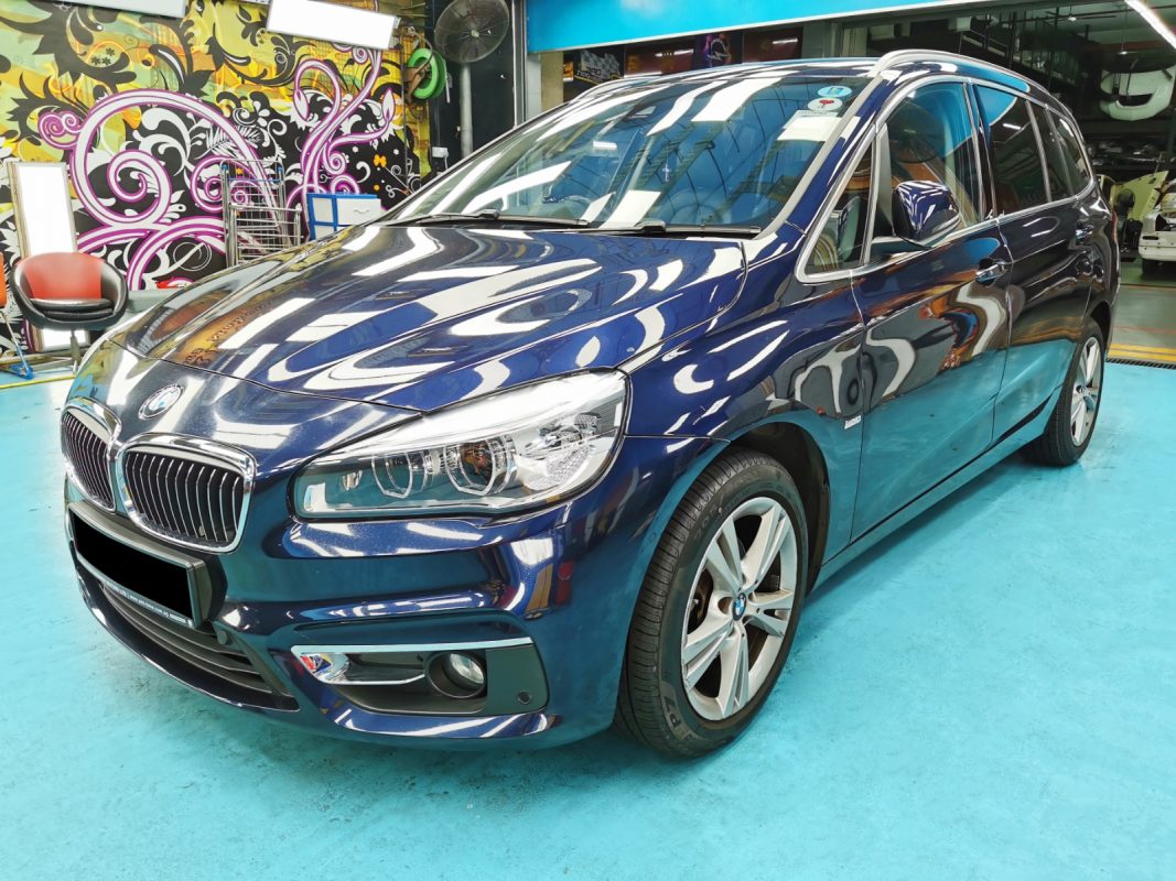 The BMW 2 Series as it arrived at Revol Carz before the respray.