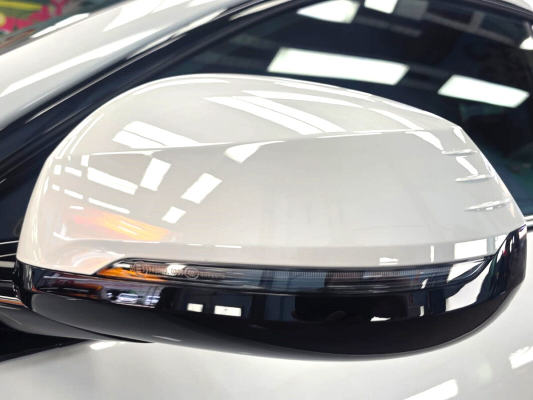 Side panel of the BMW 2 Series with the ceramic finish locked in.