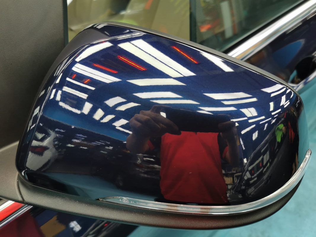 Side panel of the BMW 2 Series with the ceramic finish locked in.