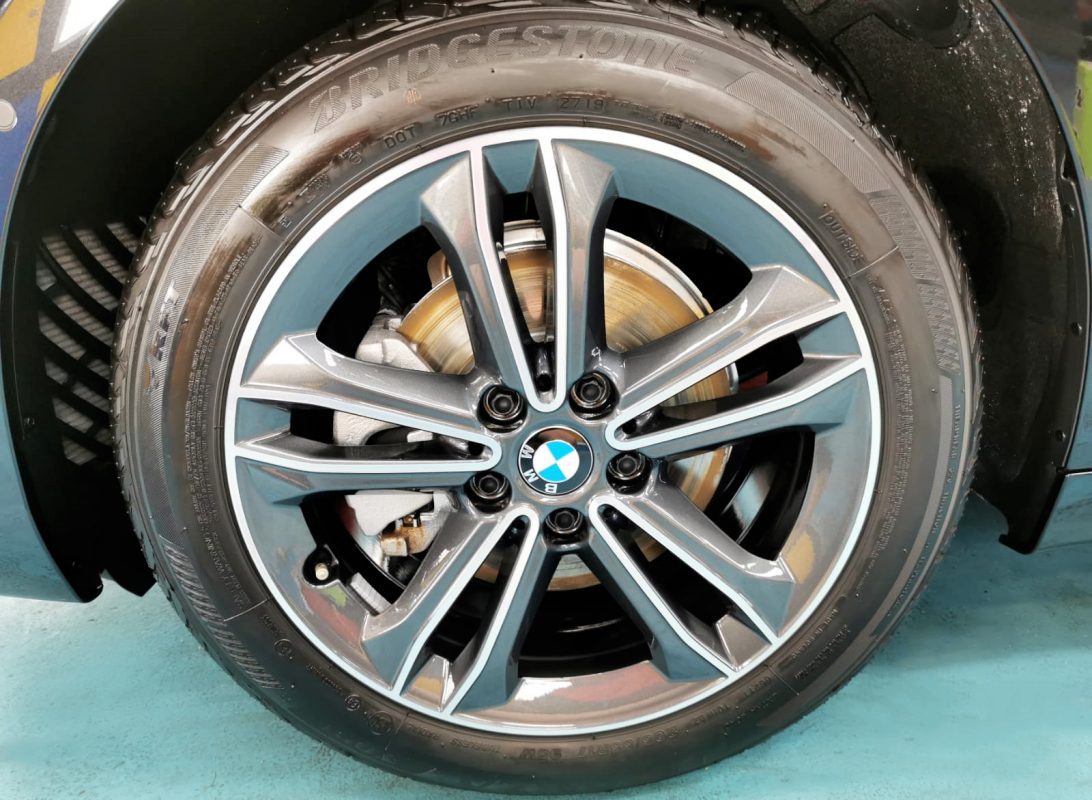The BMW 216i, finished and ready for collection.