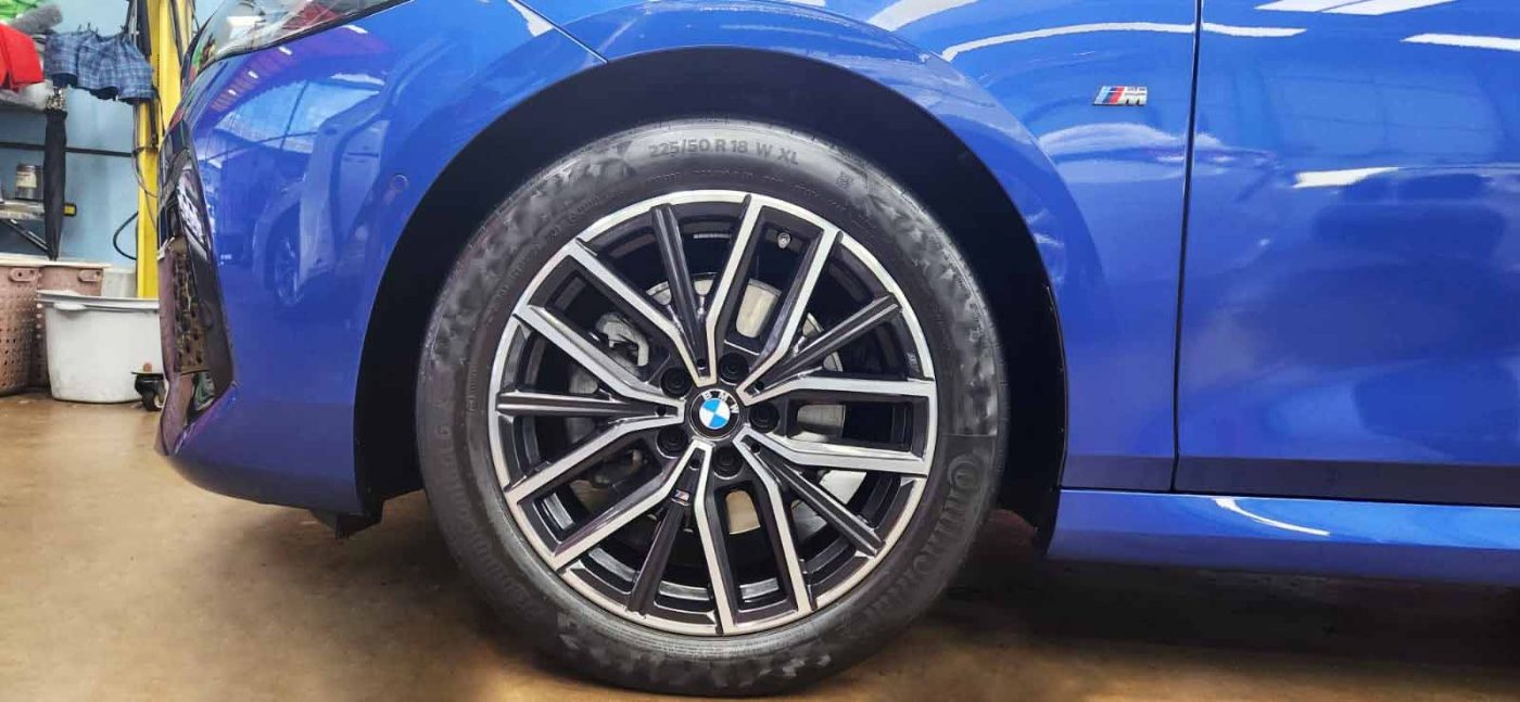 The BMW 218i, finished and ready for collection.
