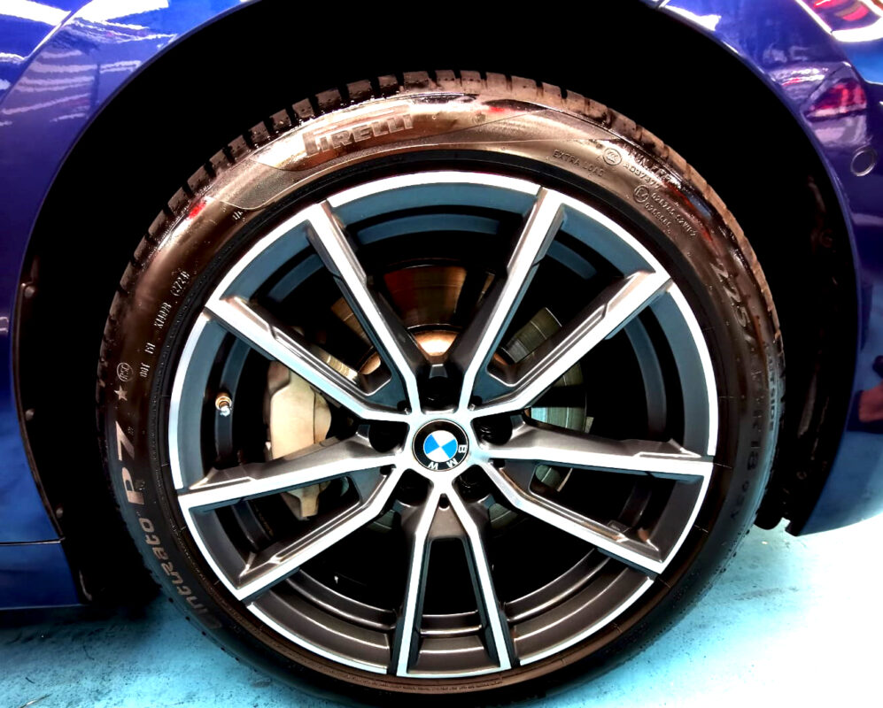 The BMW 3 Series with its fresh, coated finish.