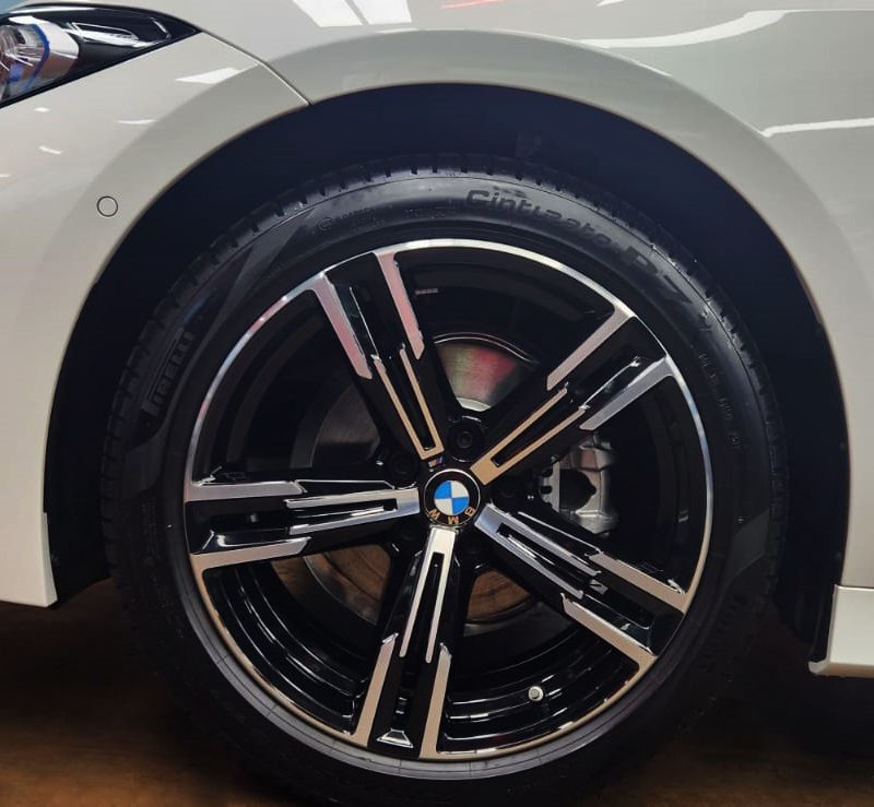 The BMW 3 Series, finished and ready for collection.