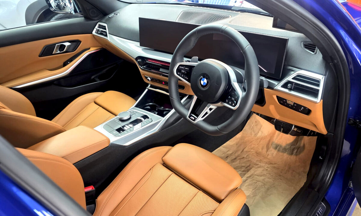 The BMW 3 Series's protected, high-gloss finish.