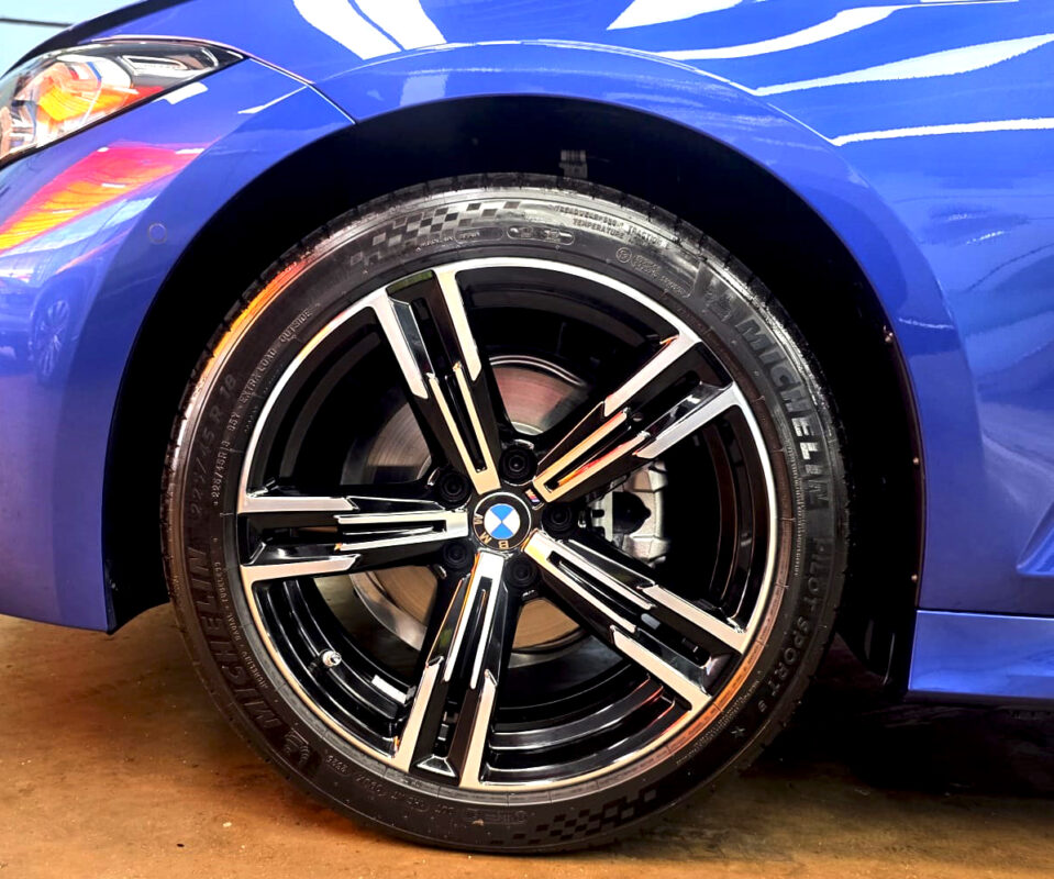 The BMW 3 Series with its fresh, coated finish.