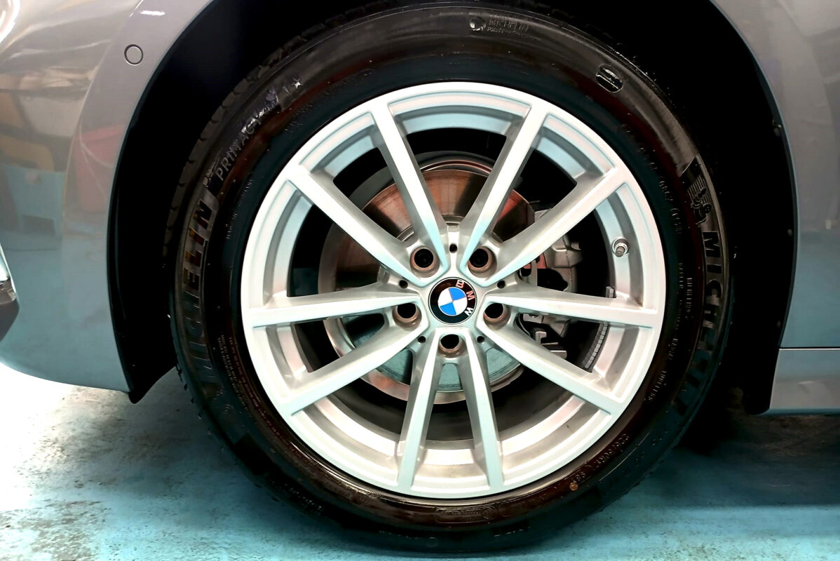 The BMW 3 Series, finished and ready for collection.