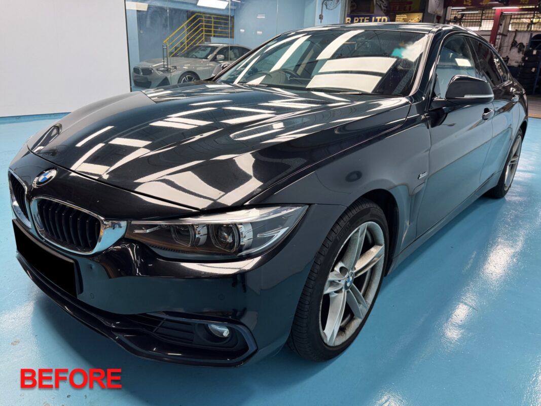 The BMW 4 Series after the full respray.