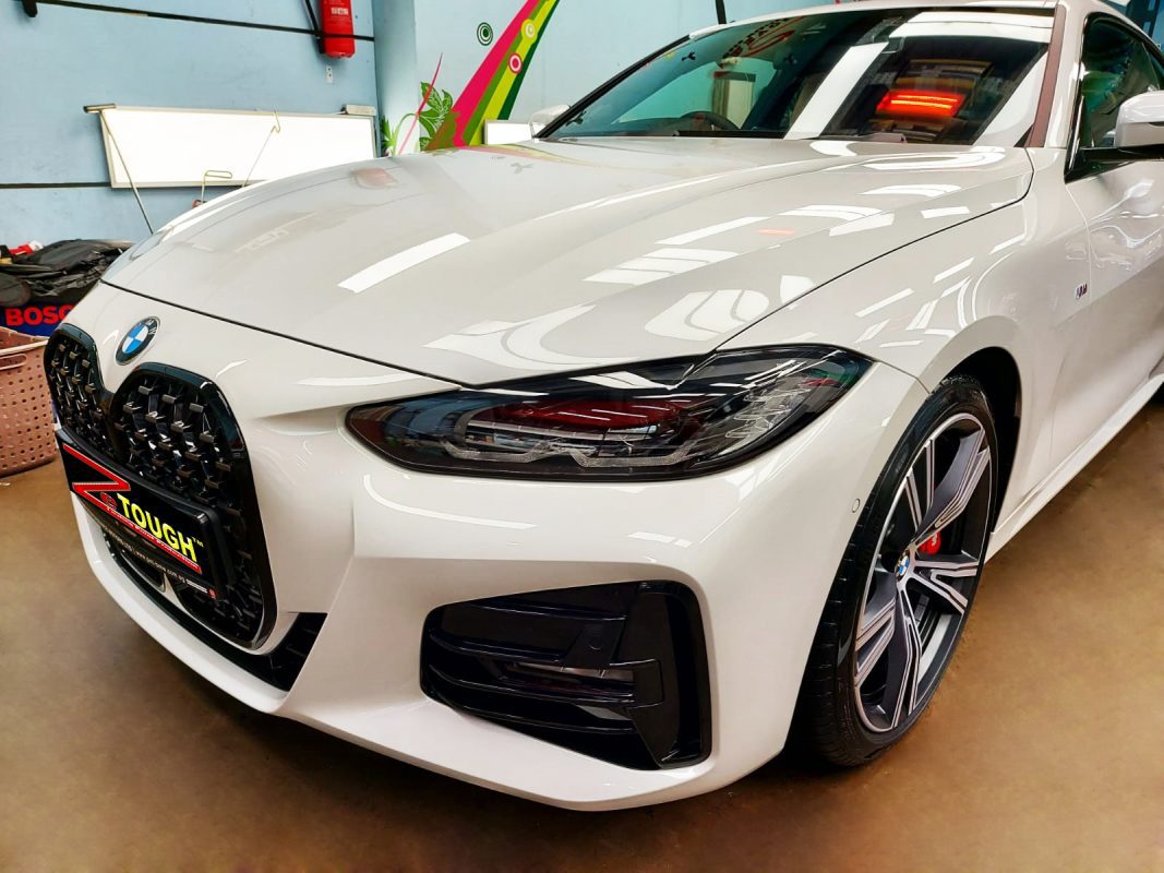 BMW 430i from a side angle after the ceramic coating.