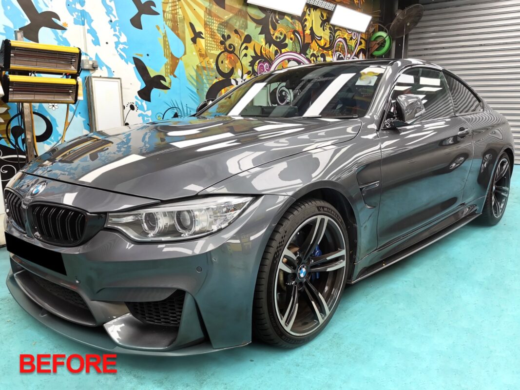 BMW 435i, glossy after its full respray at Revol Carz.