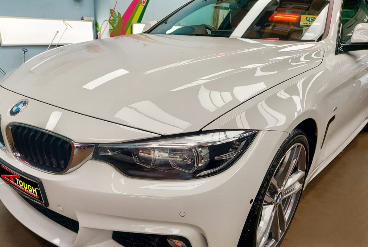 BMW 440i from a side angle after the ceramic coating.